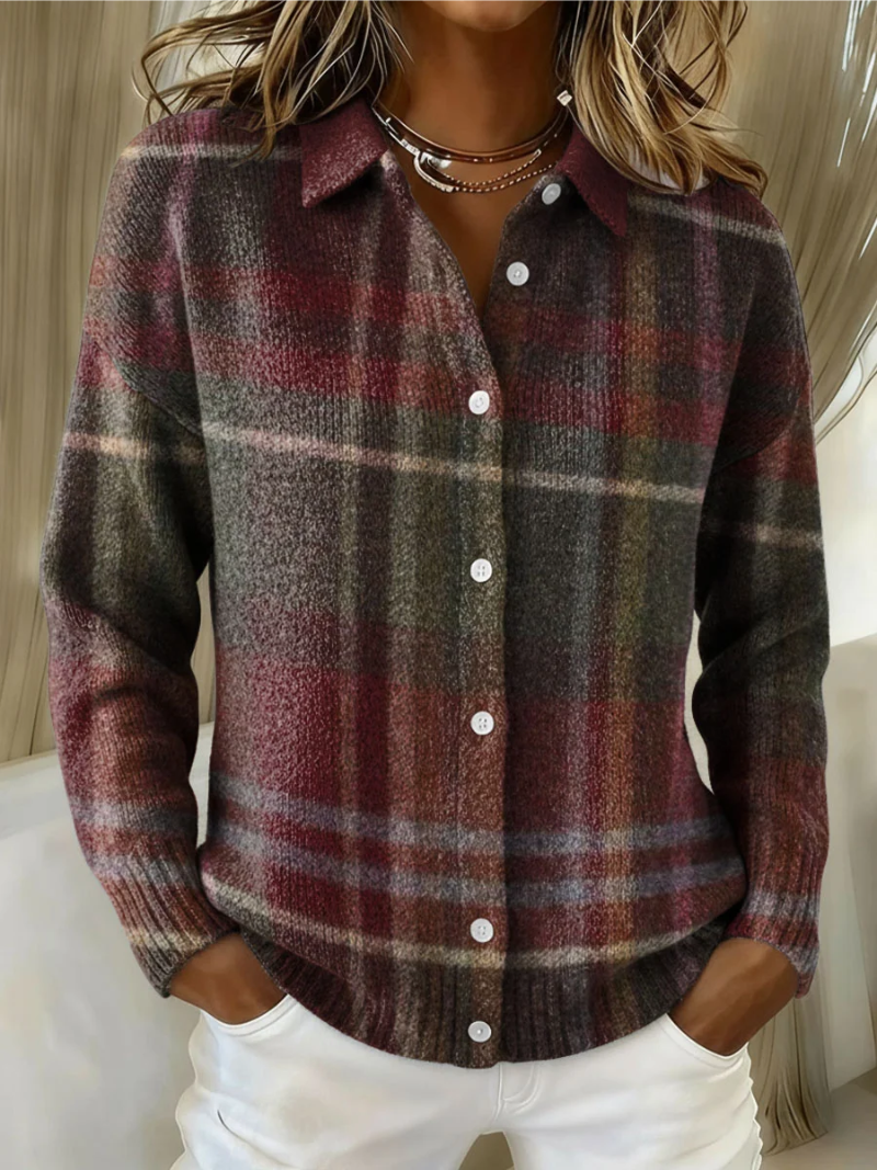 Agata | Cardigan a Quadri