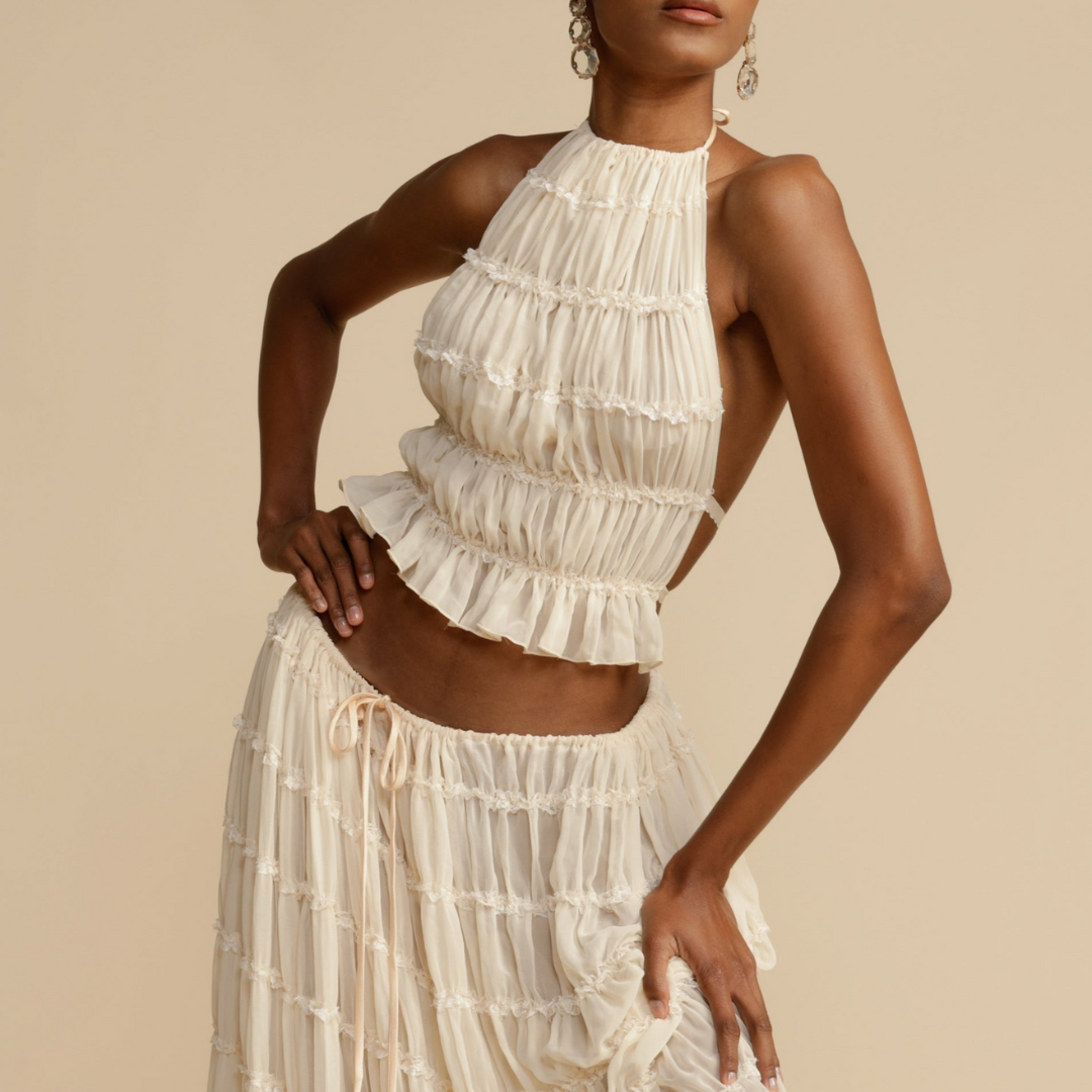 Marta | Completo con top a spalline e gonna