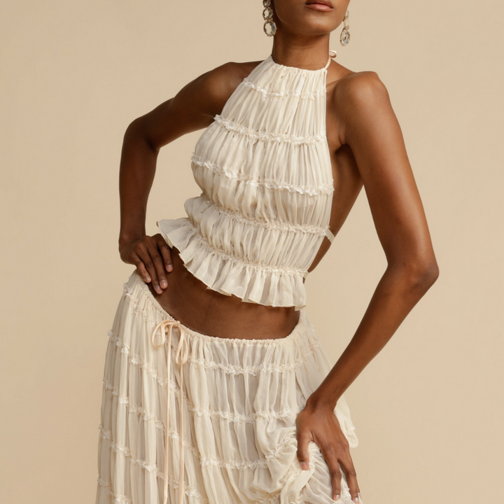 Marta | Completo con top a spalline e gonna