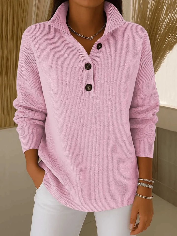 Anita | Maglione con colletto polo e scollo a V