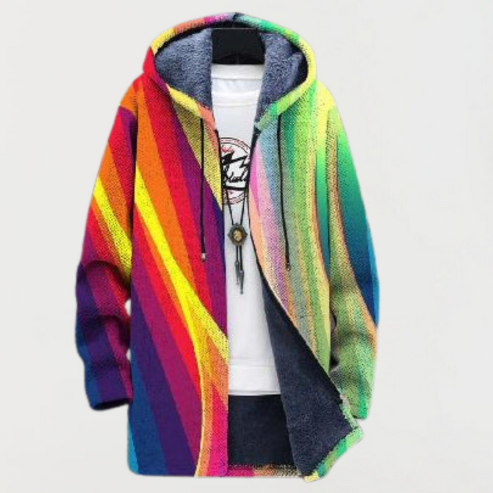 Emilia | Giacca a righe arcobaleno