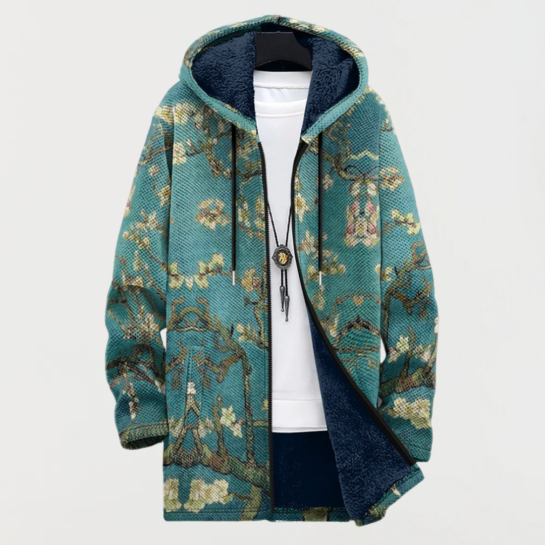 Giulia | Cappotto con fantasia floreale artistica