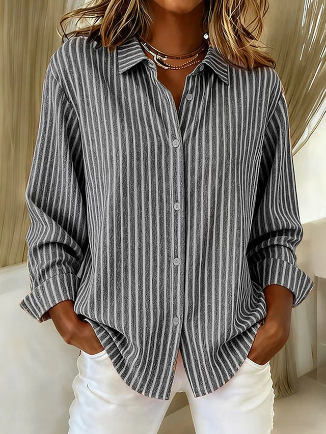 Ester | Camicia a Righe con Bottoni