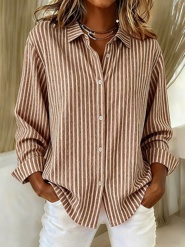 Ester | Camicia a Righe con Bottoni