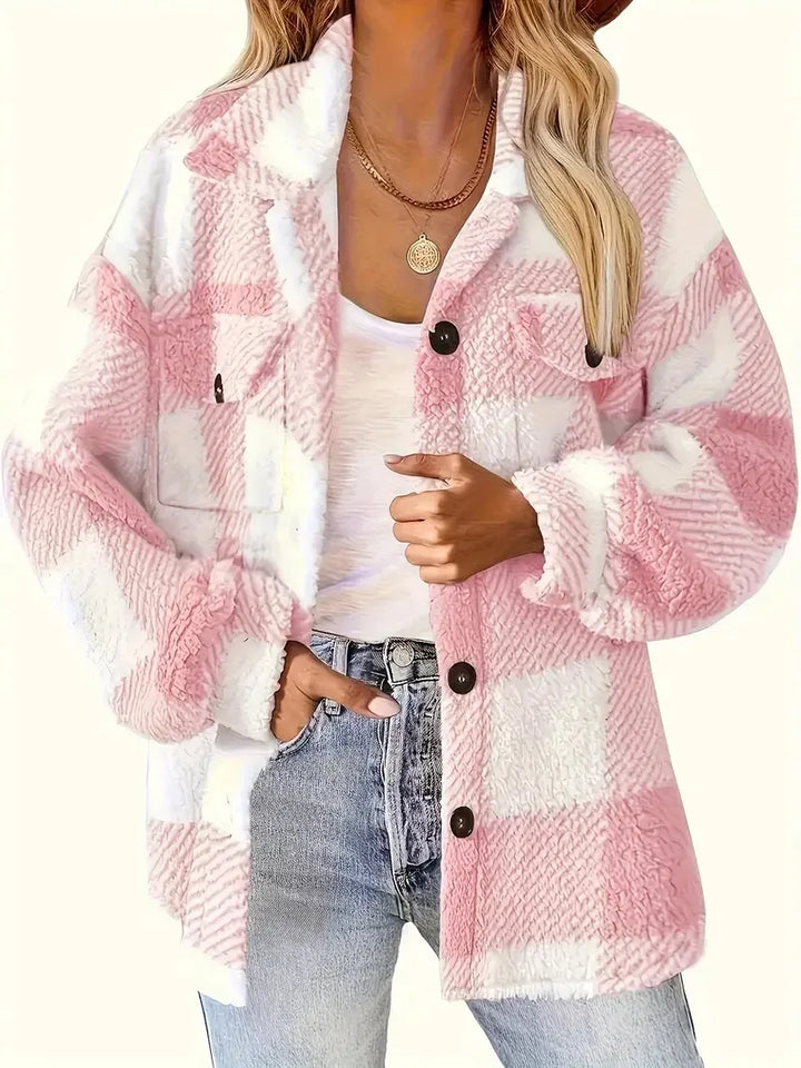Frida | Giacca elegante in pile a righe