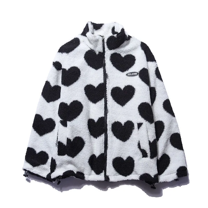 Susanna | Cappotto reversibile con motivo a cuori