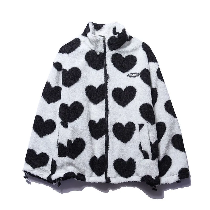 Susanna | Cappotto reversibile con motivo a cuori
