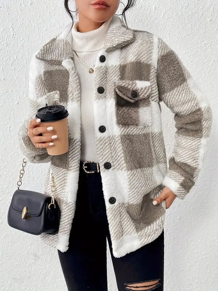 Frida | Giacca elegante in pile a righe