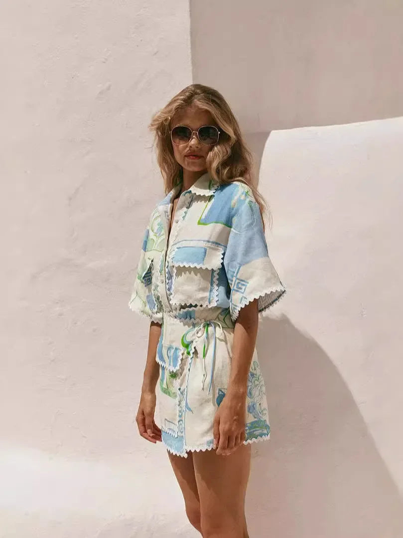 Paola | Completo chic patchwork
