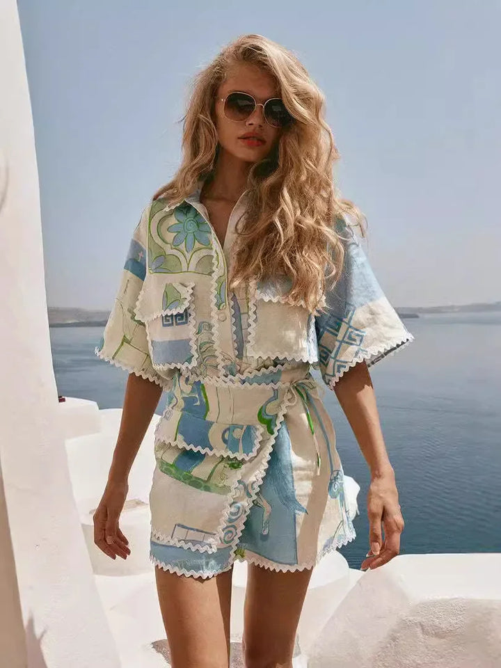 Paola | Completo chic patchwork