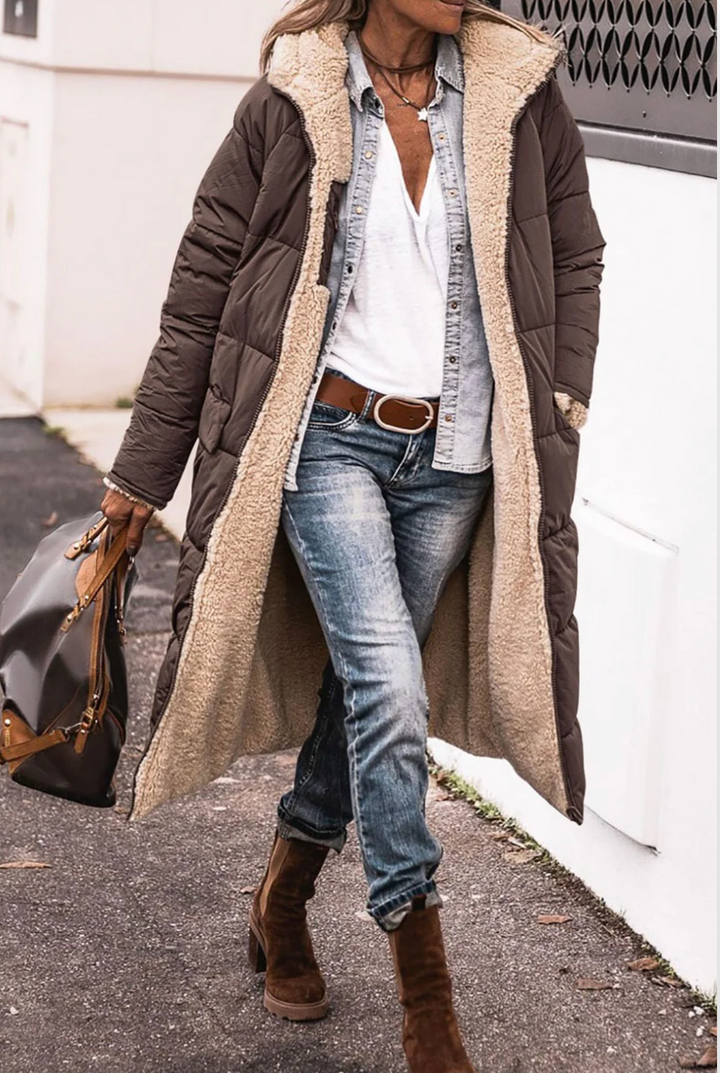 Sandra | Calda mantella reversibile