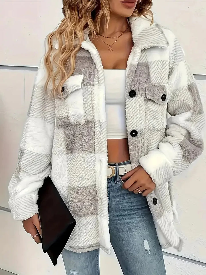 Frida | Giacca elegante in pile a righe