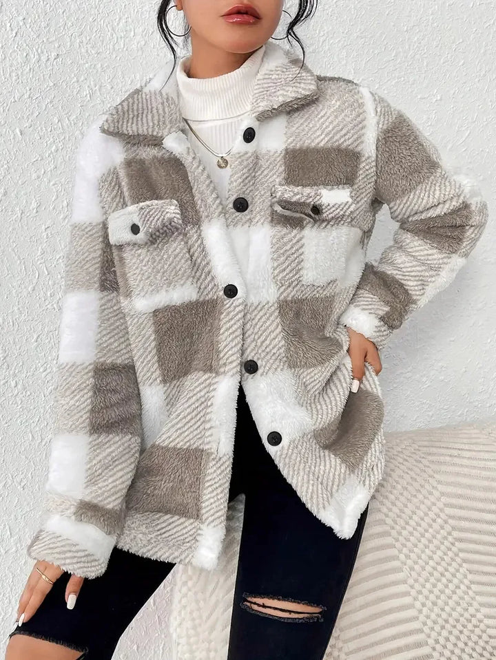 Frida | Giacca elegante in pile a righe