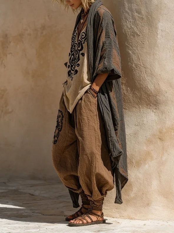 Lavinia | Completo in tre pezzi ispirato all'arte boho nomade