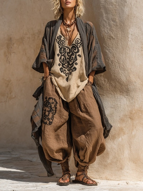Lavinia | Completo in tre pezzi ispirato all'arte boho nomade