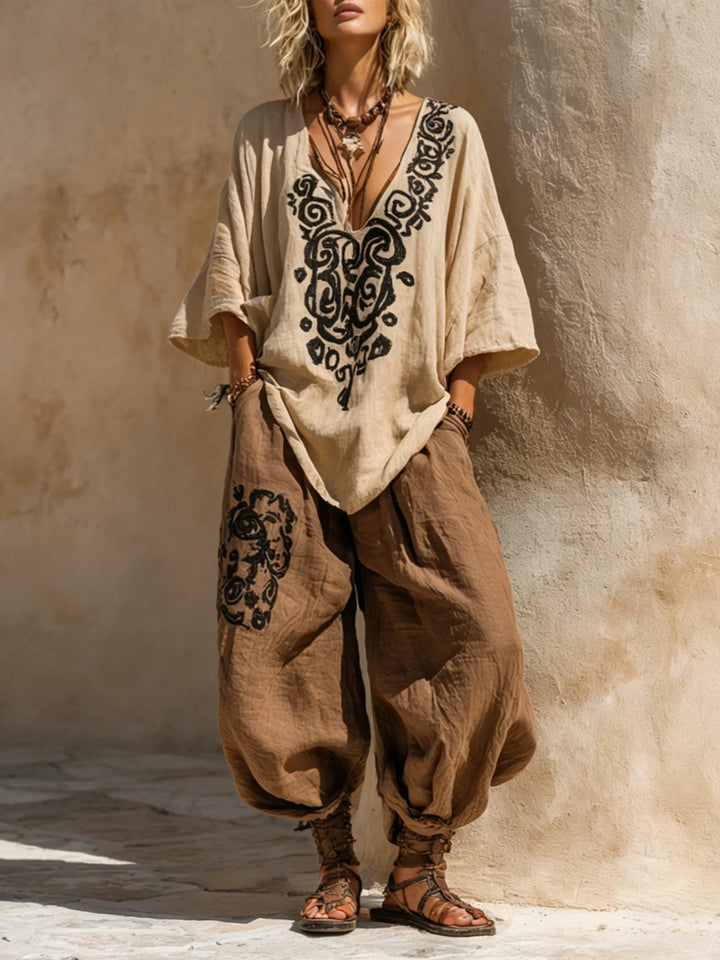 Lavinia | Completo in tre pezzi ispirato all'arte boho nomade