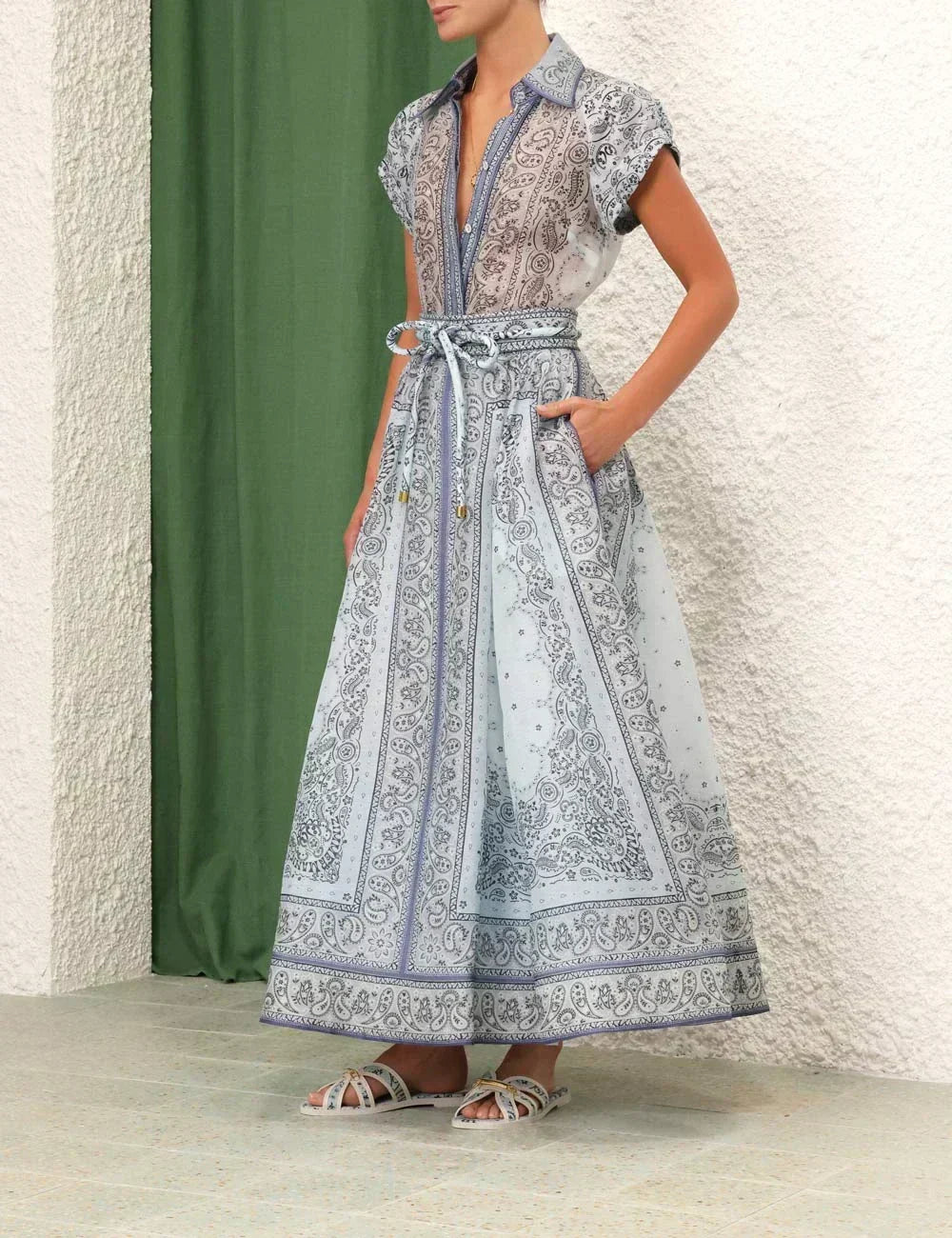 Maddalena | Completo boho stampato in due pezzi