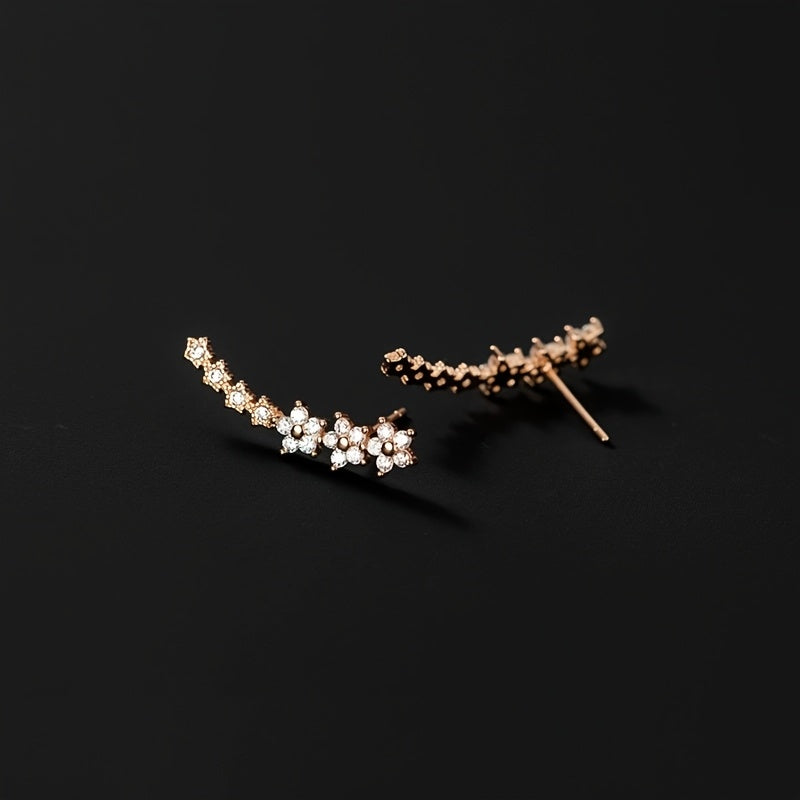 Gabriella | Orecchini floreali di lusso con strass