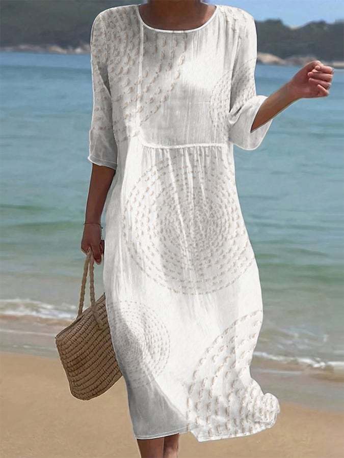 Elena | Abito casual da donna ricamato