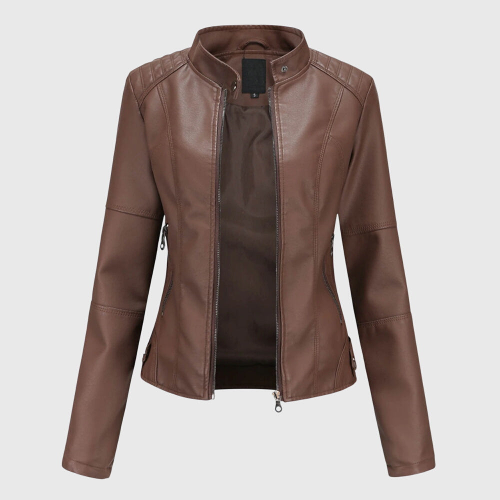 Elena | Giacca elegante in pelle da donna