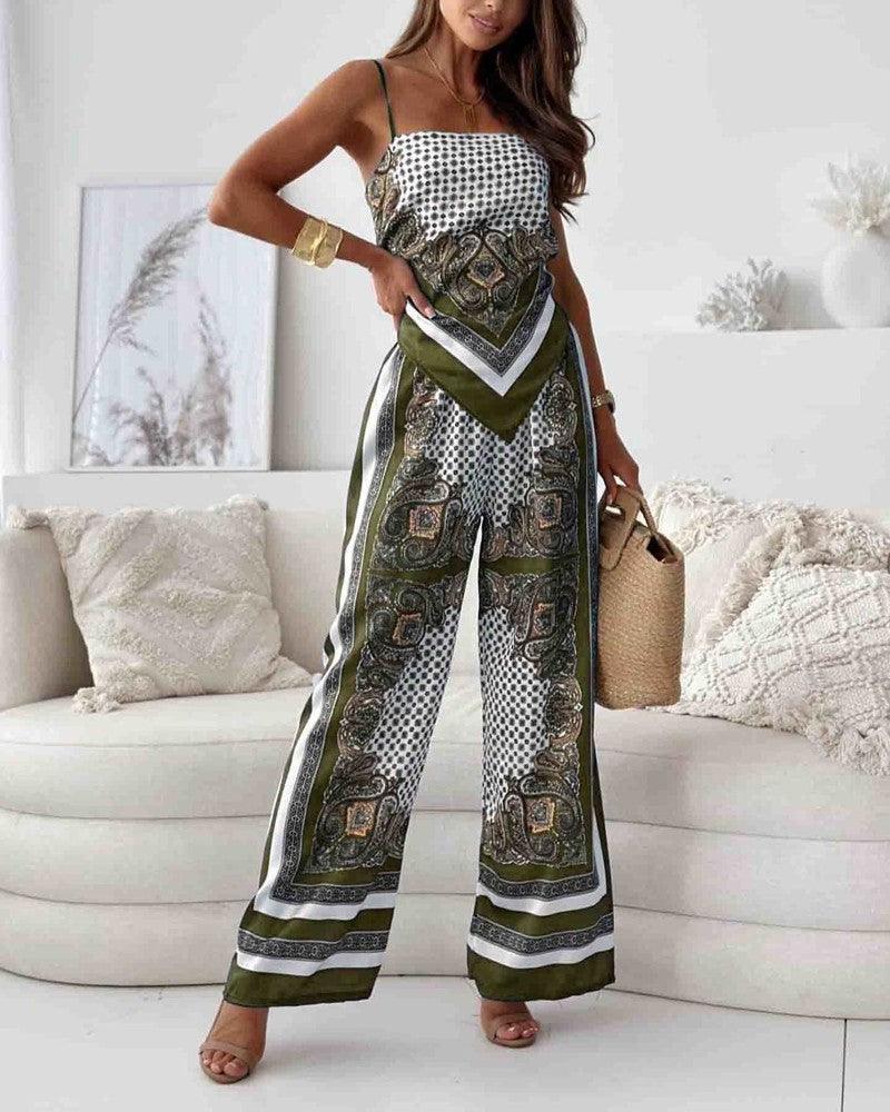 Lilia | Completo elegante da vacanza con top allacciato e pantaloni
