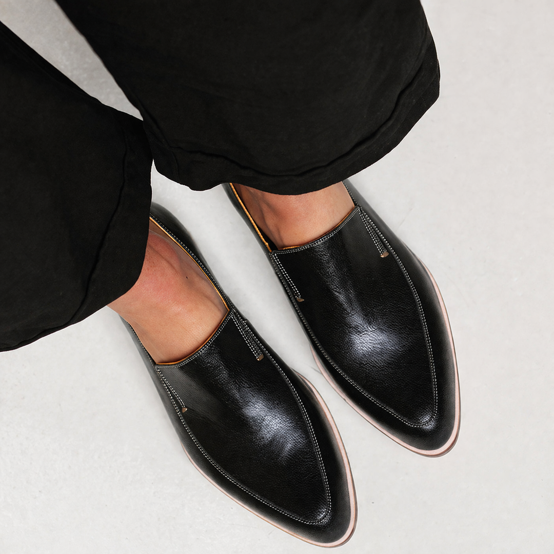 Ilda | Mocassini neri patchwork