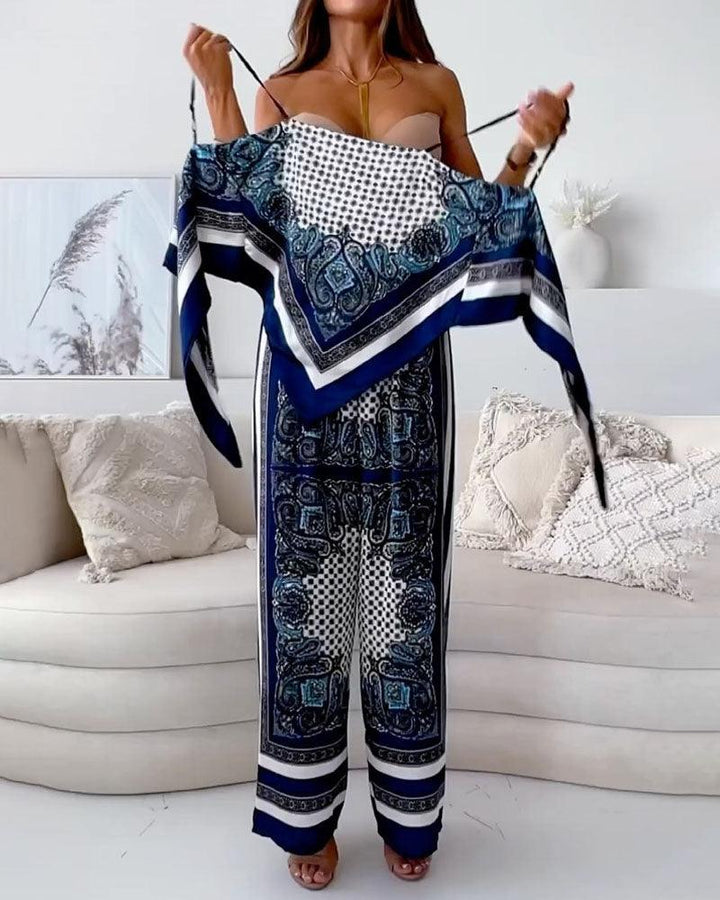 Lilia | Completo elegante da vacanza con top allacciato e pantaloni
