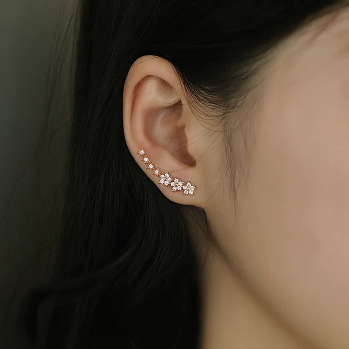 Gabriella | Orecchini floreali di lusso con strass