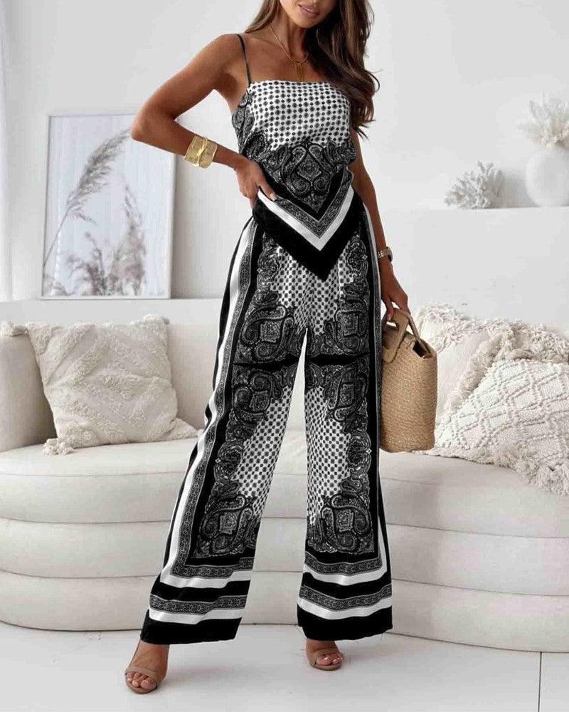 Lilia | Completo elegante da vacanza con top allacciato e pantaloni
