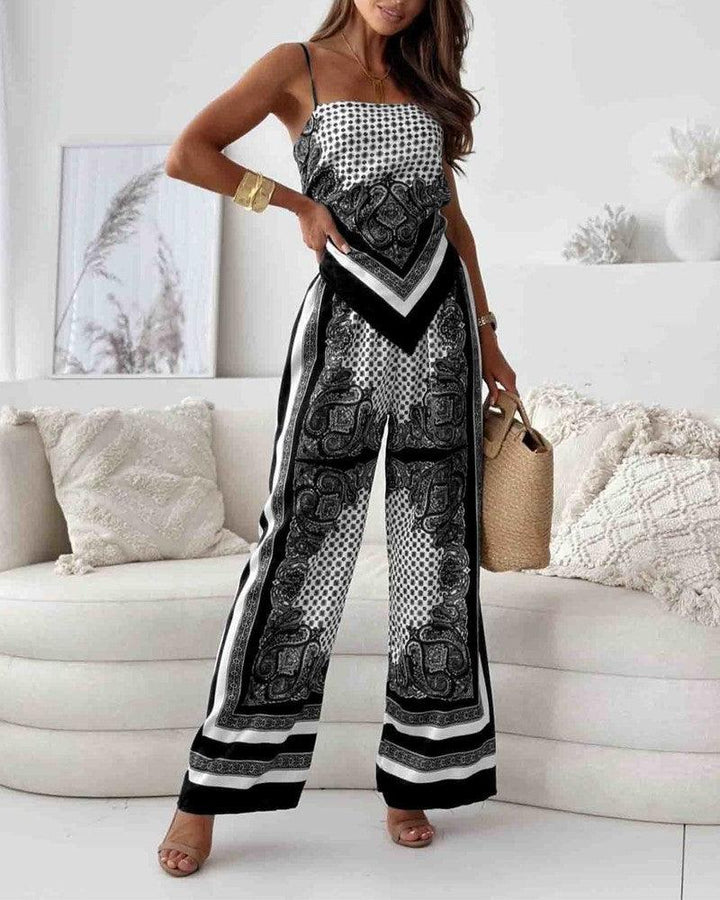 Lilia | Completo elegante da vacanza con top allacciato e pantaloni
