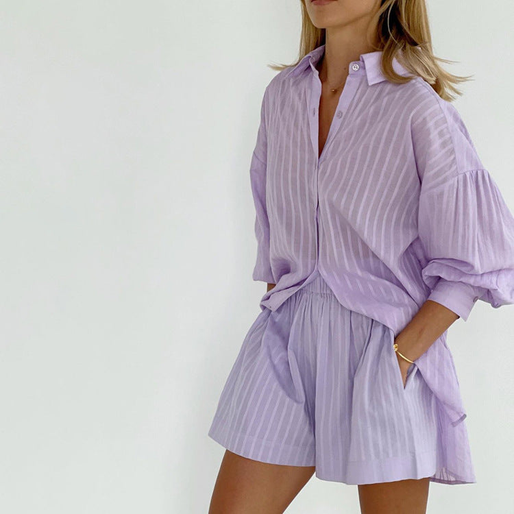 Teresa | Completo arioso con blusa abbottonata e pantaloncini