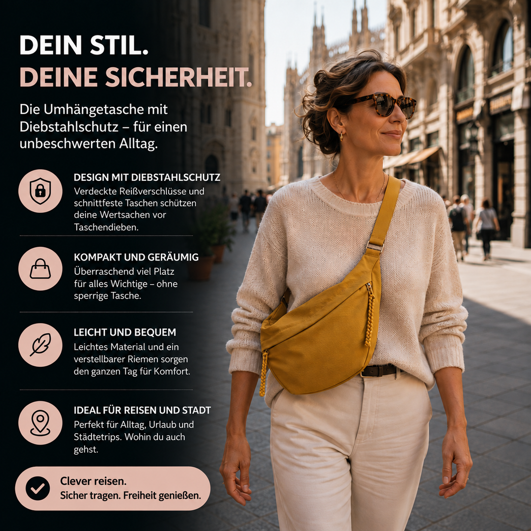 Giovanna | Borsa a spalla color ocra