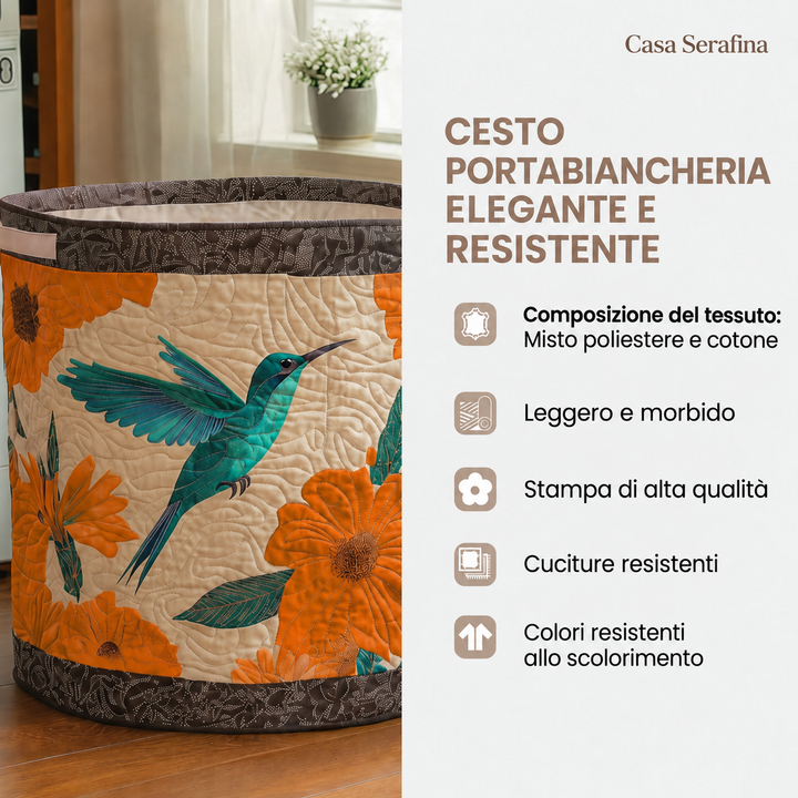 Cesto Trapuntato Con Tartarughe | Cesto Fatto A Mano
