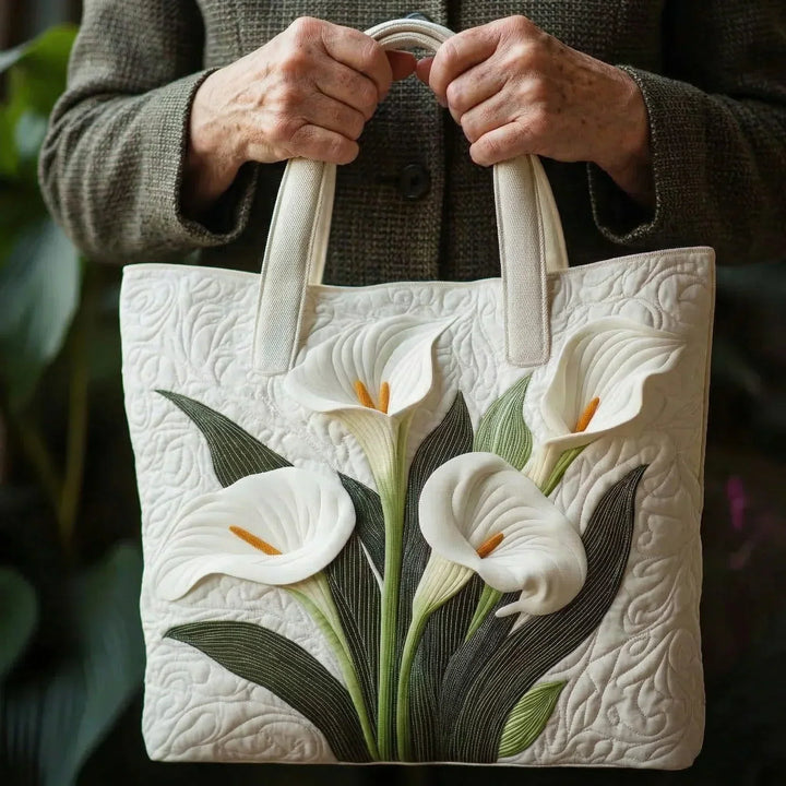 Anna | Borsa trapuntata con calle bianche