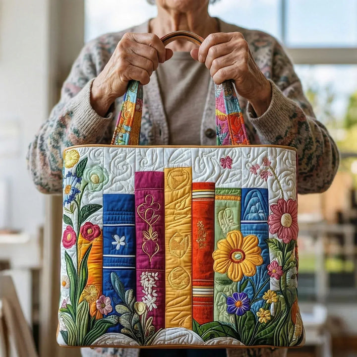 Chiara | Borsa trapuntata con biblioteca floreale