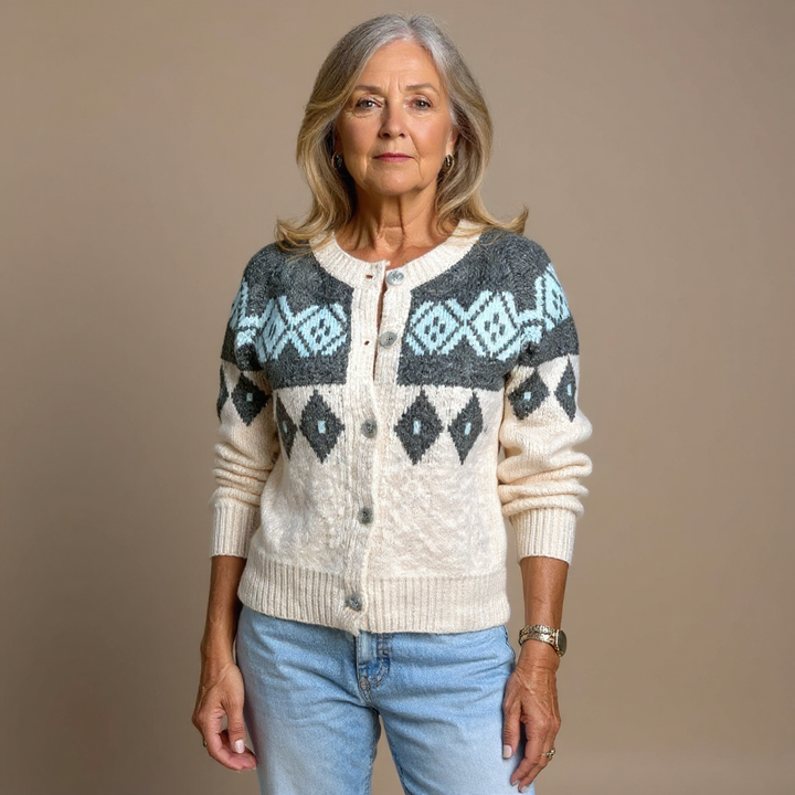 Monica | Cardigan vintage in stile islandese
