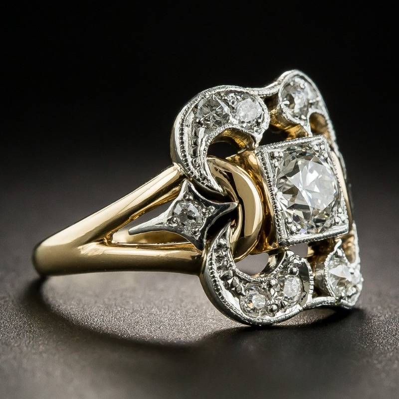 Teresa | Anello d'oro vintage con zirconi
