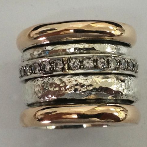 Linda | Anello d'oro vintage spesso a strati