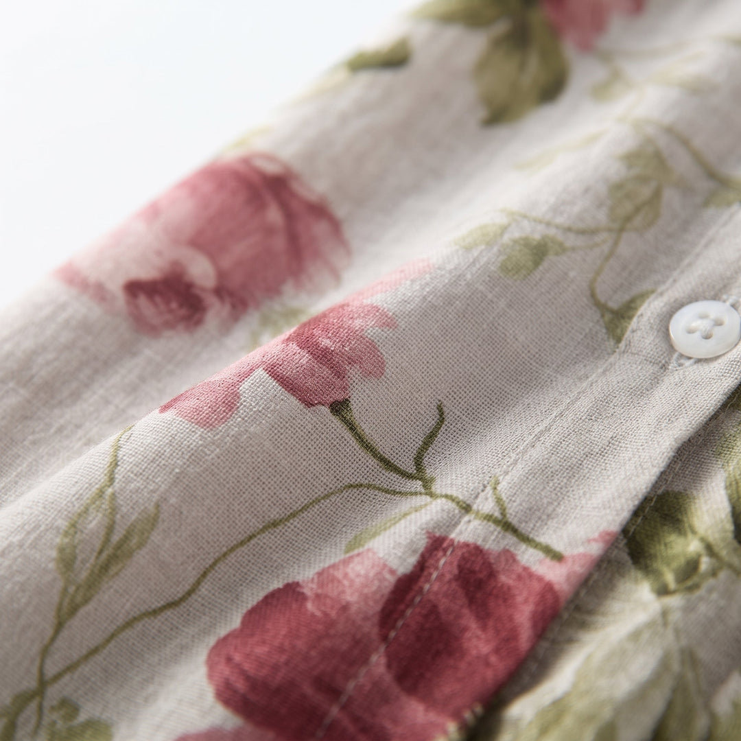 Emilia | Abito a fiori con allacciatura e punto vita vintage