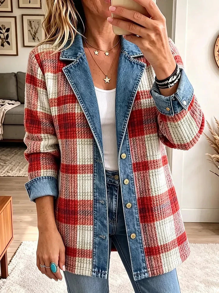 Elena | Giacca di jeans vintage patchwork