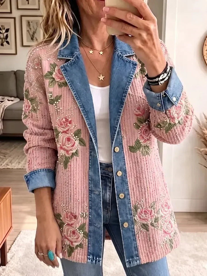 Clara | Blazer di jeans vintage patchwork