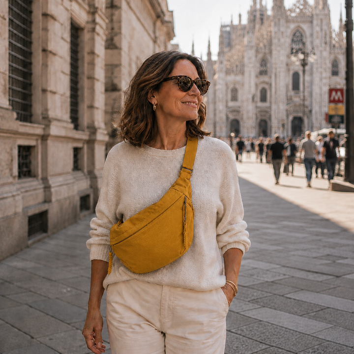Giovanna | Borsa a spalla color ocra