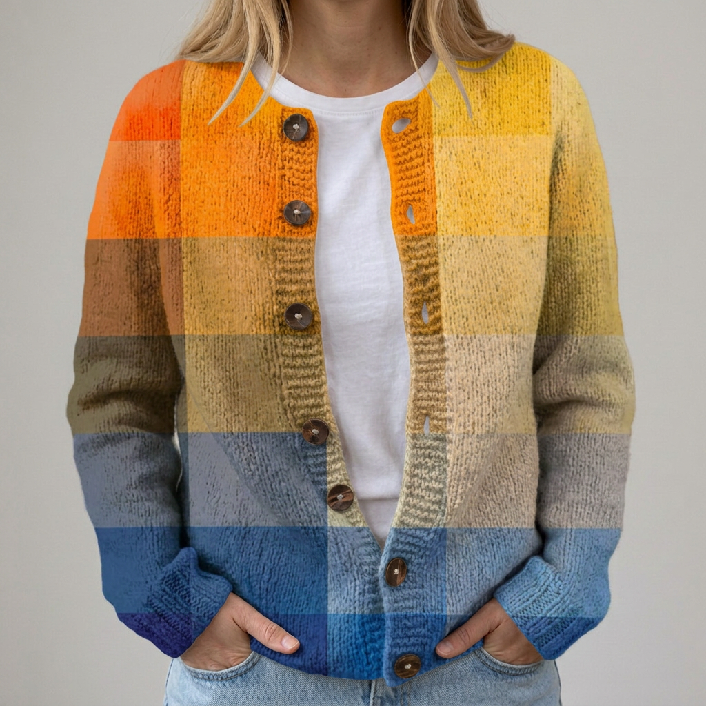 Emma | Cardigan autunnale con fantasia floreale