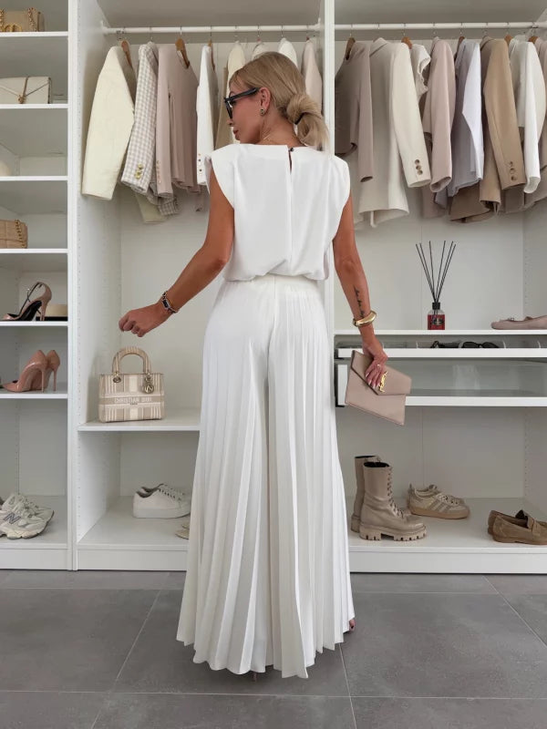 Maddalena | Completo elegante plissettato