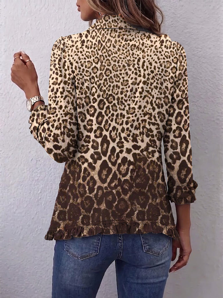 Ester | Giacca Leopardata con Volant