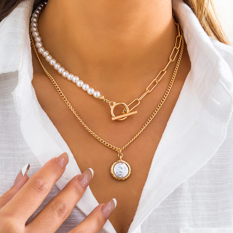 Martina | Collana vintage di perle a più fili