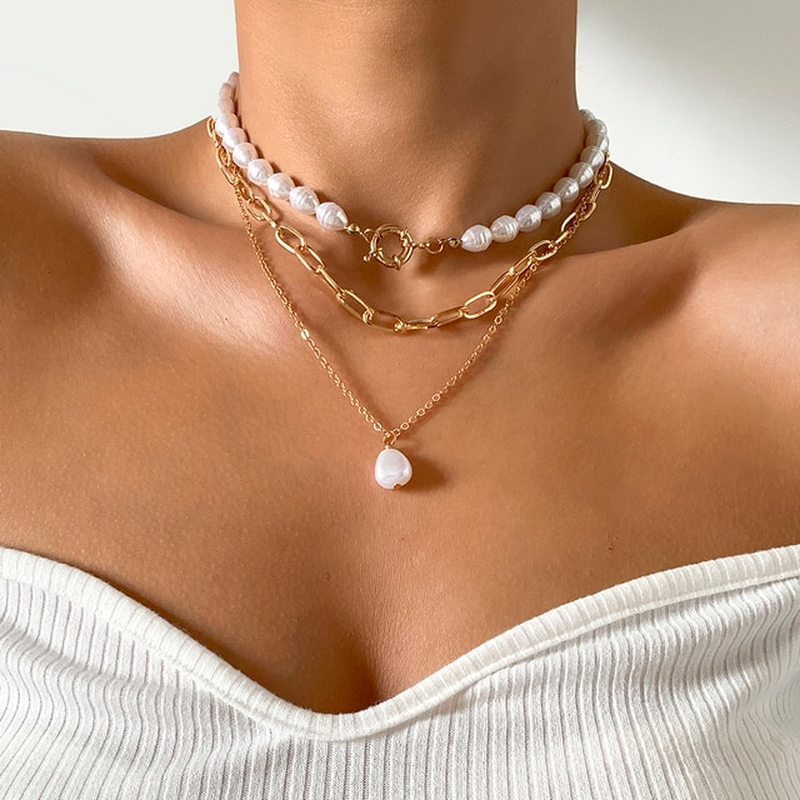 Martina | Collana vintage di perle a più fili