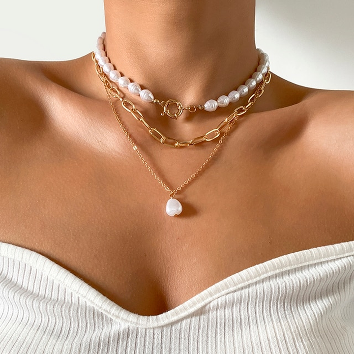 Martina | Collana vintage di perle a più fili