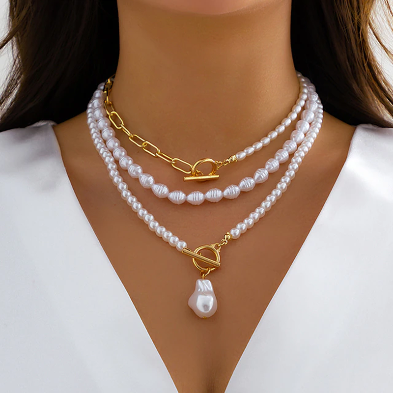 Martina | Collana vintage di perle a più fili