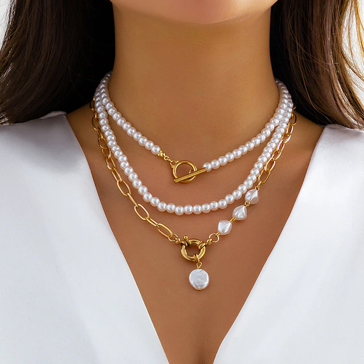Martina | Collana vintage di perle a più fili